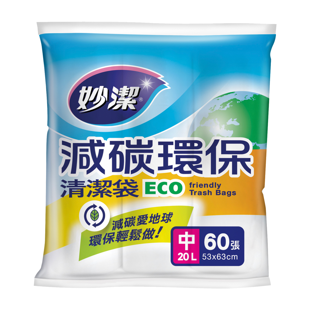 【妙潔】減碳環保清潔袋(M)60張