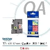 Brother 12mm 原廠護貝標籤帶 TZe-431 紅底黑字