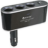 新竹※超人3C※ KINYO CRU-17 3孔車用點煙器擴充座+USB充電孔 1000mAH 安全保險絲4000164