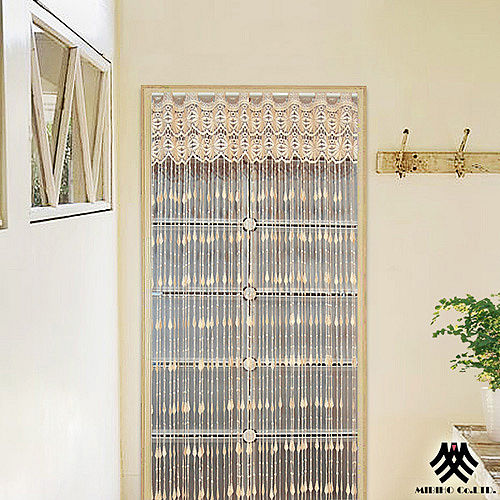【M.B.H-香頌蘿拉】荷蘭紗開運線簾(粉桔)(90x145cm)
