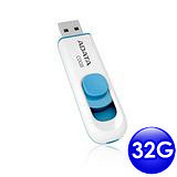 威剛 ADATA C008 32GB 日系簡約 滑動式隨身碟 -白色