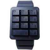 CLICK 創意爆破數字鍵盤個性腕錶(藍)