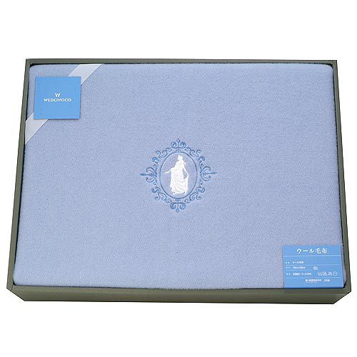 WEDGWOOD 童話魔鏡公主水藍羊毛毯禮盒(水藍)