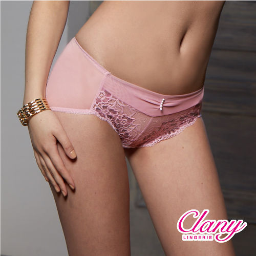 【可蘭霓Clany】 性感雙色蕾絲透氣M-XL內褲 高雅粉 5696-32