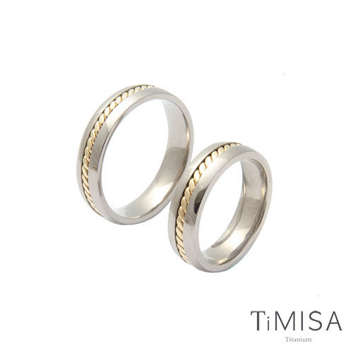 【TiMISA】鎖住愛情 純鈦對戒