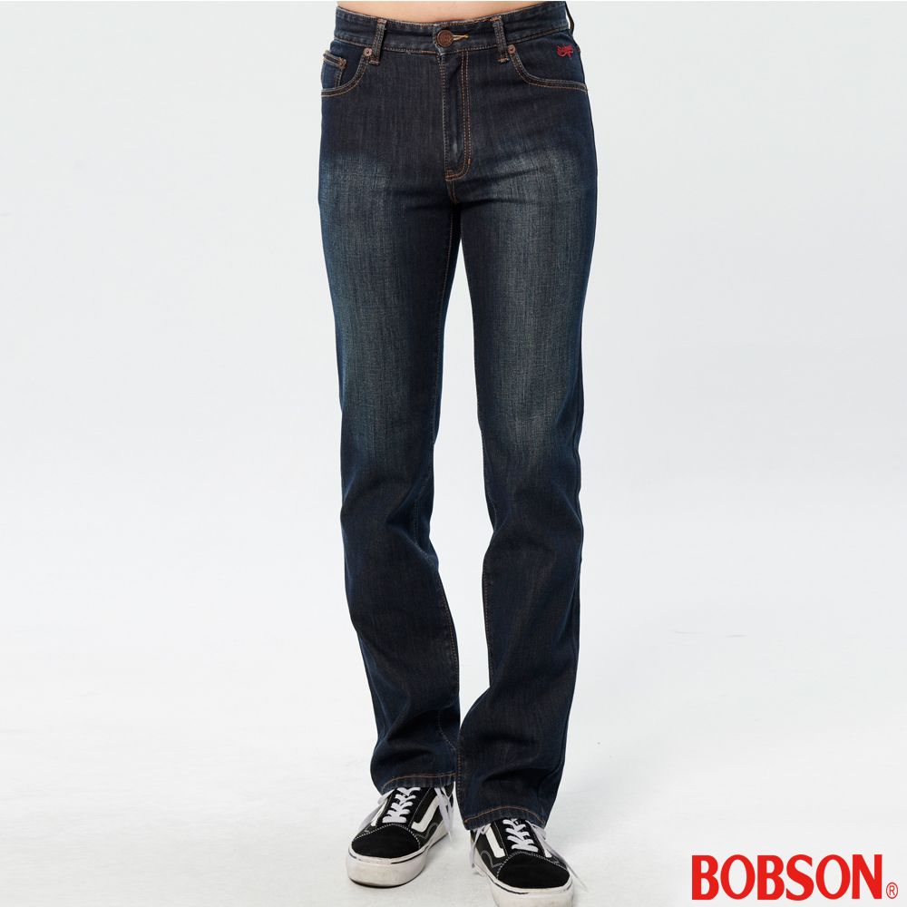 【BOBSON】男款熱感IN直筒牛仔褲(1745-52)