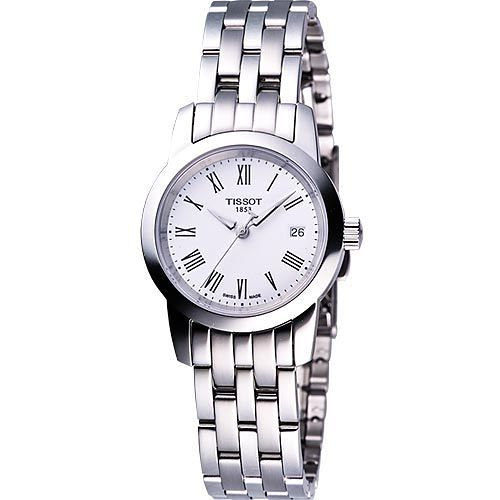 TISSOT CLASSIC DREAM 經典鋼帶女錶(T0332101101300)-白