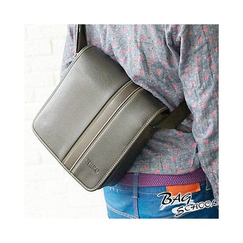DF【BAG SCHOOL】日系經典古著皮革質感斜肩包