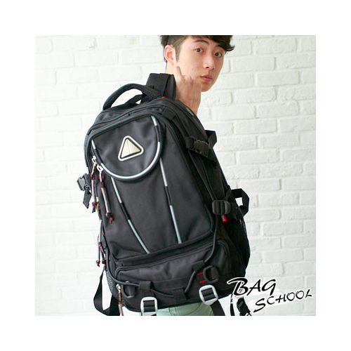 DF【BAG SCHOOL】潮流主義功能型雙肩後背包