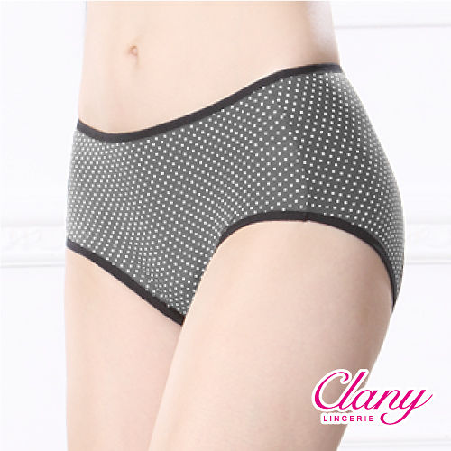 【可蘭霓Clany】俏皮點點透氣M-XL生理褲 優雅灰 2167-62