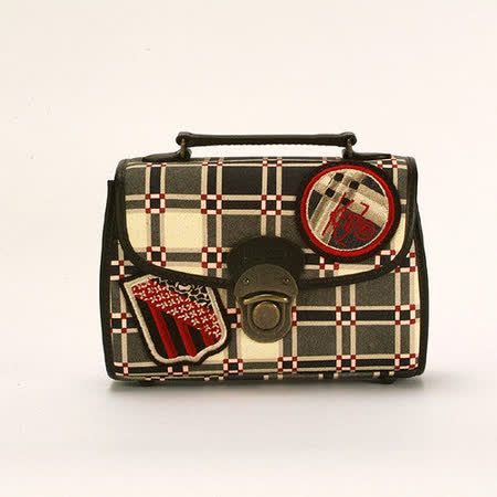 KENZO 典雅格紋圖章化妝包(灰色)