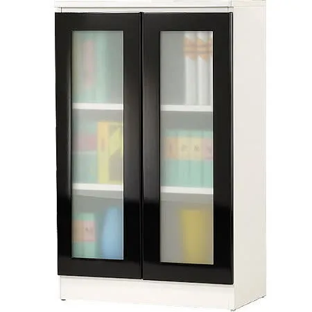 【Comfort House】夢想家威尼斯2尺兩玻璃門鏡面PU書櫃