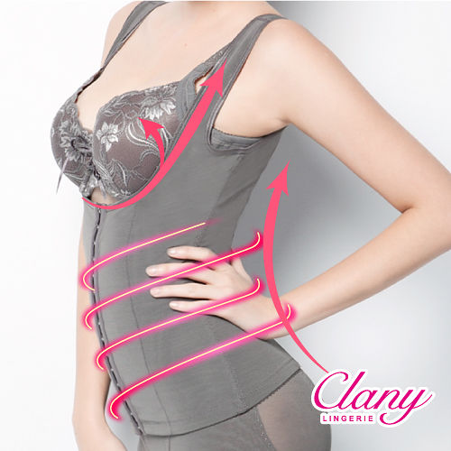 【可蘭霓Clany】560丹重機能雕塑美體M-3XL塑身衣 優雅灰 1925-62