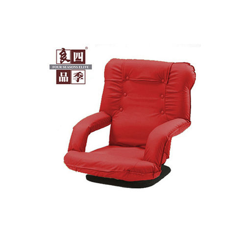【四季良品】炫彩布蘭妮扶手旋轉休閒椅-紅