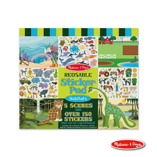 美國【Melissa & Doug】貼貼樂 - 靜電貼紙收藏簿 ( 動物 )