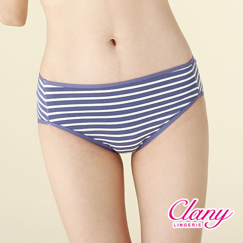 【可蘭霓Clany】棉質簡約條紋M-XL中腰褲(含蓄藍 5387-52)