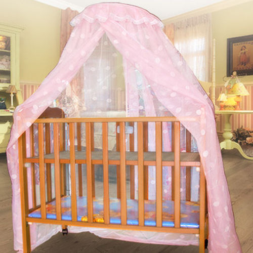 【凱蕾絲帝】嬰兒床架專用針織嬰兒蚊帳-適合65*125CM以內床架(粉紅)