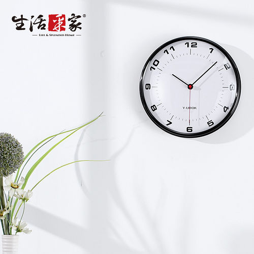 【生活采家】Study Time復古黑時尚靜音掛鐘#14003