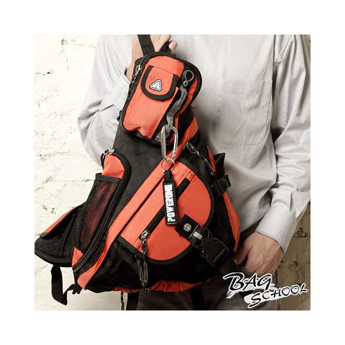 DF【Bag school】率性斜背可拆式多功能休閒包