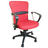 環球-高級[透氣網布+靠腰墊](紅色)主管-辦公椅-[含後仰功能]