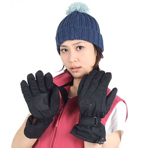 SNOWTRAVEL  POLARTEC英國保暖透氣雙層防風手套(黑色)