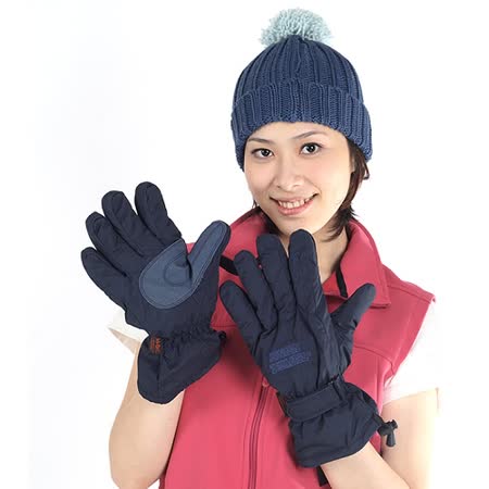 SNOWTRAVEL  POLARTEC英國保暖透氣雙層防風手套(藍色)
