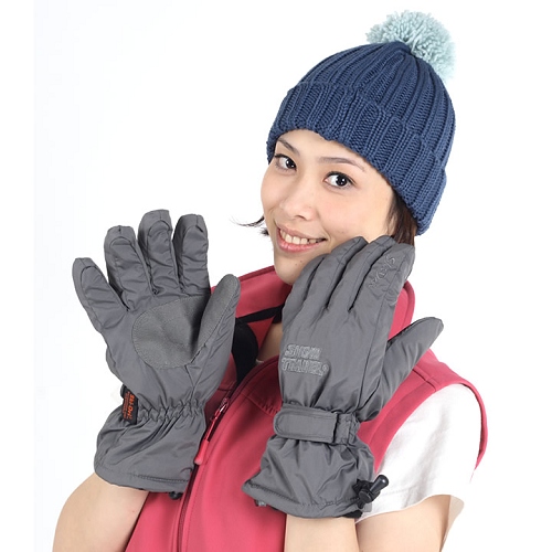SNOWTRAVEL  POLARTEC英國保暖透氣雙層防風手套(灰色)
