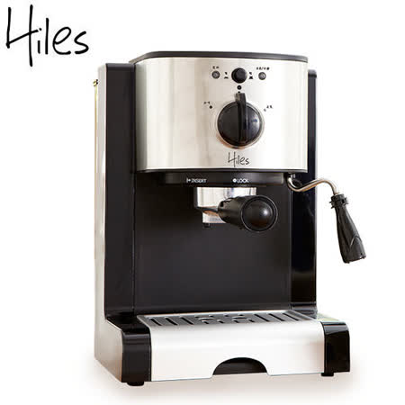 【Hiles】經典午茶組合:義式咖啡機+電動磨豆機(HE-310+HE-386W2)