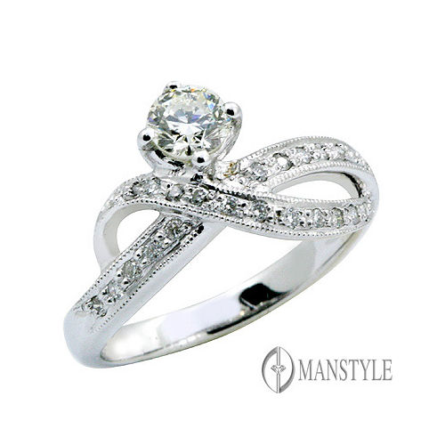 MANSTYLE 嚮往 0.30ct八心八箭鑽戒