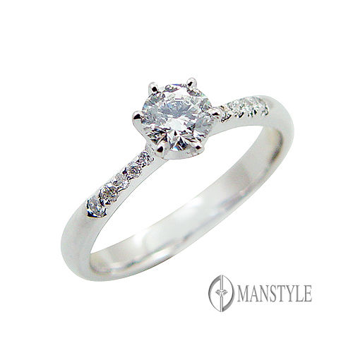 MANSTYLE 愛閃亮 0.30ct 八心八箭鑽戒