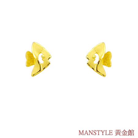MANSTYLE 
黃金耳環 (約0.26錢)