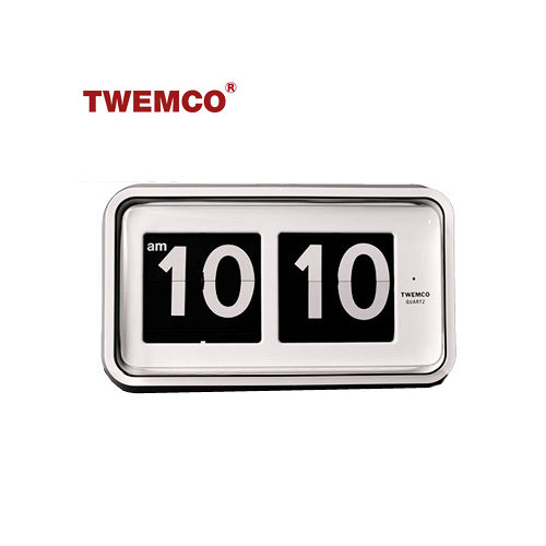 【TWEMCO】復古收藏 大數字翻頁鐘 掛鐘桌鐘德國機芯 (BQ-100 白色)