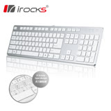 irocks K01 巧克力超薄鏡面鍵盤-銀白