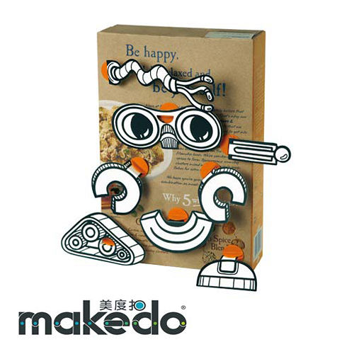 澳洲 makedo 美度扣 - 裝飾創意【機器人臉型】20 pcs