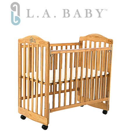 L.A.Baby美國加州貝比/蒙特維爾美夢熊嬰兒小床/木床/原木床(原木色)