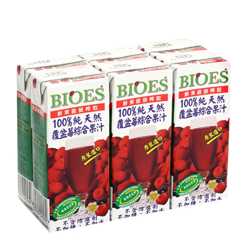 囍瑞100%覆盆莓綜合果汁200ML*6