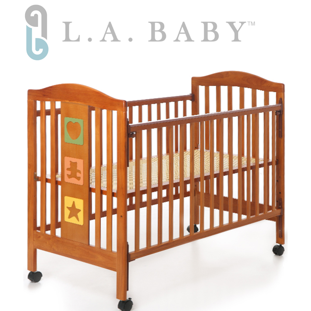L.A. Baby 美國加州貝比 維吉尼亞嬰兒中床/木床/原木床/嬰兒床(咖啡色)