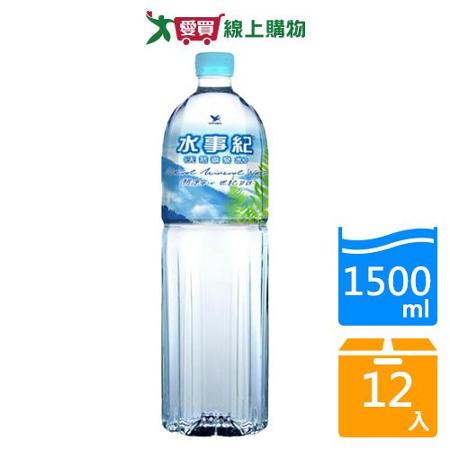 統一水事紀麥飯石礦泉水1500mlx12入/箱