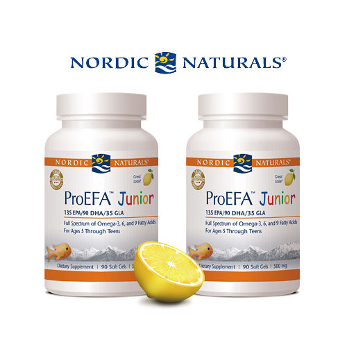 【Nordic Naturals】北歐天然 - 小益Q 魚油膠囊食品-天然檸檬口味(90顆× 2 瓶超值套裝組)