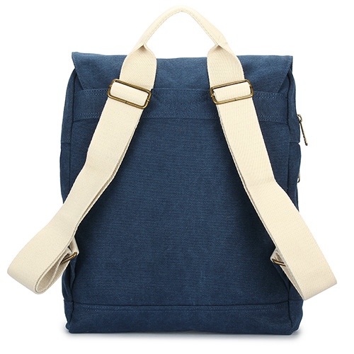 toms 时尚素面帆布手提后背包-海军蓝