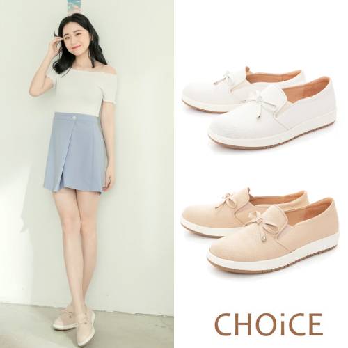 CHOiCE
女款蝴蝶結牛皮厚底鞋