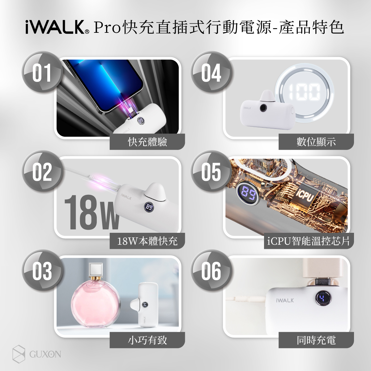 iWALK PRO 閃充直插式行動電源(Lightning/Type-C)