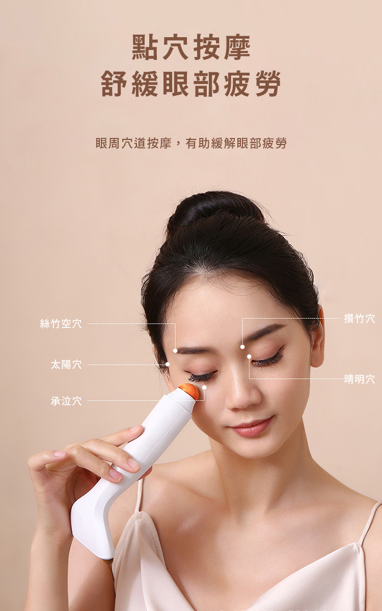 眼周穴道按摩,有助消腫解乏,緩解眼部疲勞